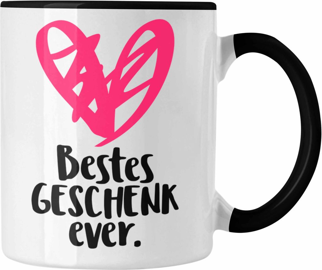Trendation - Lustige Tasse für Frauen mit Spruch Geschenkidee Schwester Mama Tante Kaffeetasse Wichtelgeschenk (Schwarz)