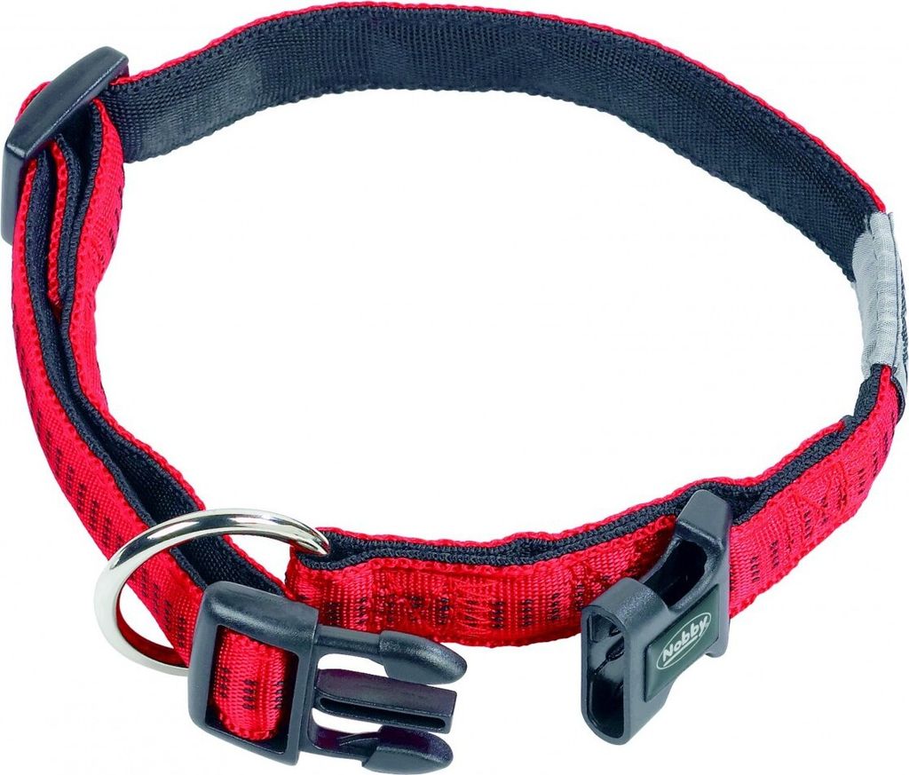 Nobby Halsband "Soft Grip" L: 40/55 cm, B: 25 mm rot