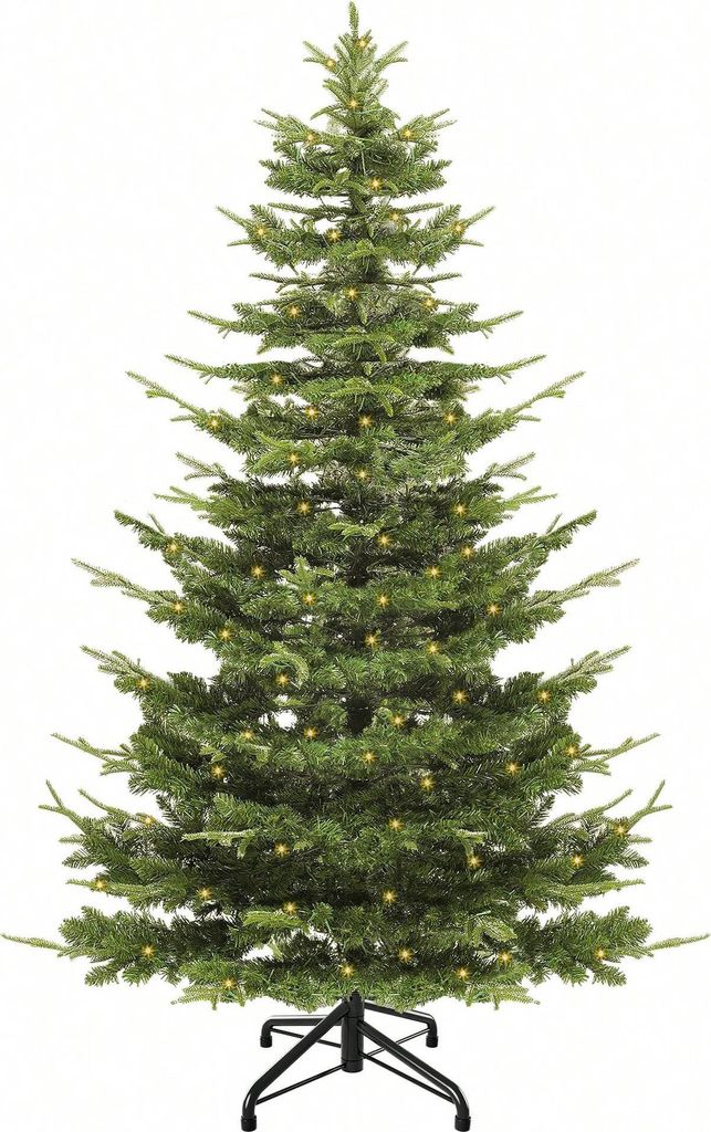 BALCONERA 198cm Künstlicher Weihnachtsbaum Espe, Vorgeschmückt mit Schnee & 500 LED Beleuchtung, Kristall-Nachbildungation, ca. 900 PE & PVC Spit...