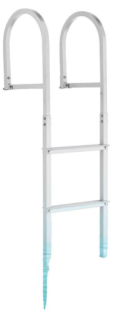 VEVOR Verstelbare boordtrap, 4 treden, aluminium pontonboot Productafbeelding 