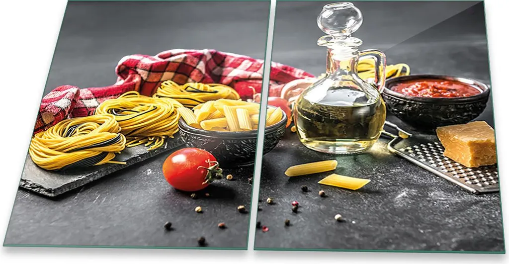Protezione Piano Cottura Vetro Temperato 80x52 (2x 40x52) Food Colorful