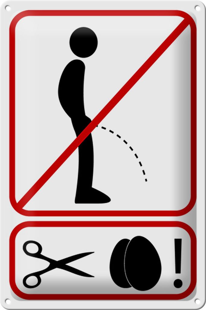 Blechschild Spruch 20x30 cm Eier in Gefahr Schild
