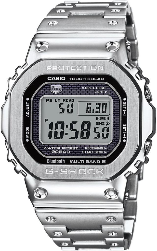 Casio Damenuhr Digital Analog - Edelstahl Armband, 38mm, 5 Bar Wasserdicht, Schwarzes Zifferblatt