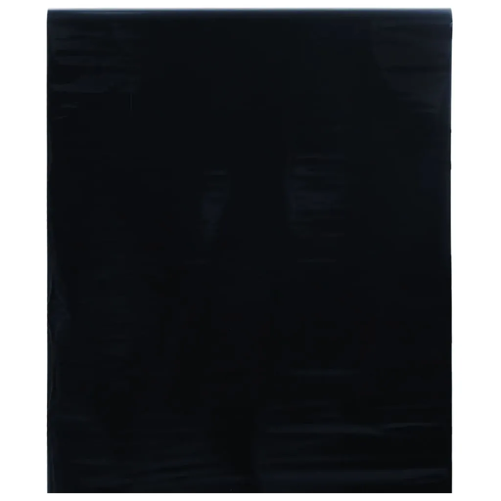 Film Vitre Noir Mat Statique 60x500 cm PVC sans Colle Repositionnable