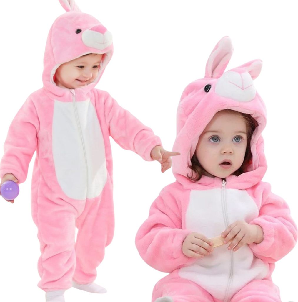 Onesie Kigurumi Romper Schlafanzug Kostüm für Baby Hase: 65 - 75cm