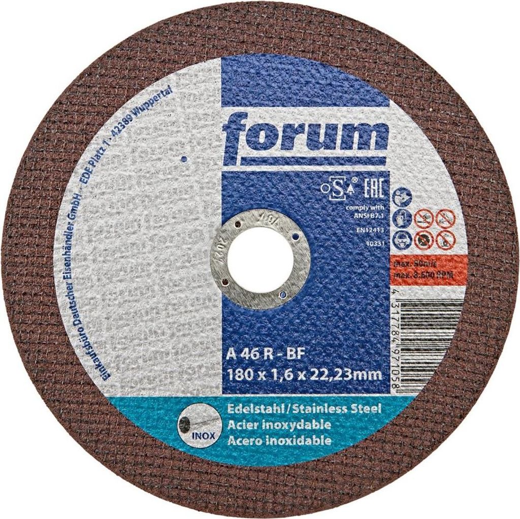Forum Trennscheibe INOX 180 x 1,6 mm, T41 gerade