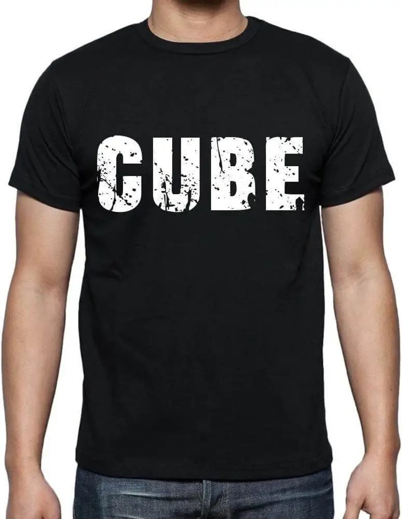 Herren Grafik T-Shirt Cube Öko-Verantwortlich Vintage Jahrgang Kurzarm Lustige Druck Geburtstag Geschenk Mann