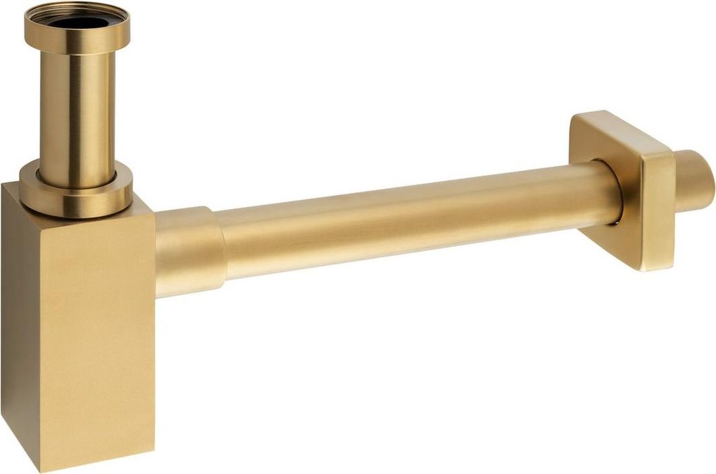 Umyvadlový sifón 5/4", odtok 32 mm, štvorcový - Pvd Gold Obrázok produktu 