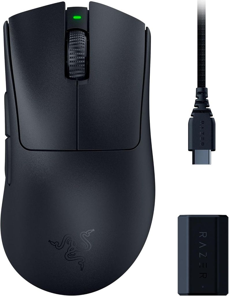 Ultra leichte kabellose E-Sport-Maus 63g, Focus Pro 30K Sensor, Optische Switches 3. Gen, HyperPolling 8K Hz, ergonomisch, mattes Finish, Profi Gaming