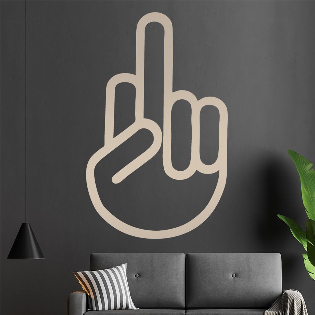 Fuck You Wandtattoo in 6 Größen - Wandaufkleber Wall Sticker - Dekoration, Küche, Wohnzimmer, Schlafzimmer, Badezimmer