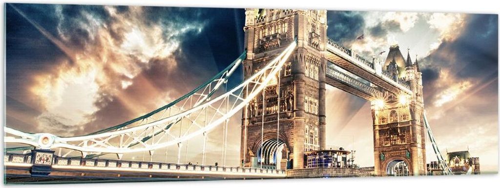 Bilder auf glas - London parlament architektur groß ben - 160x50cm - Glasbilder - Wandbilder - Kunstdruck - Wanddekoration aus Glas - Glas Bilder ...
