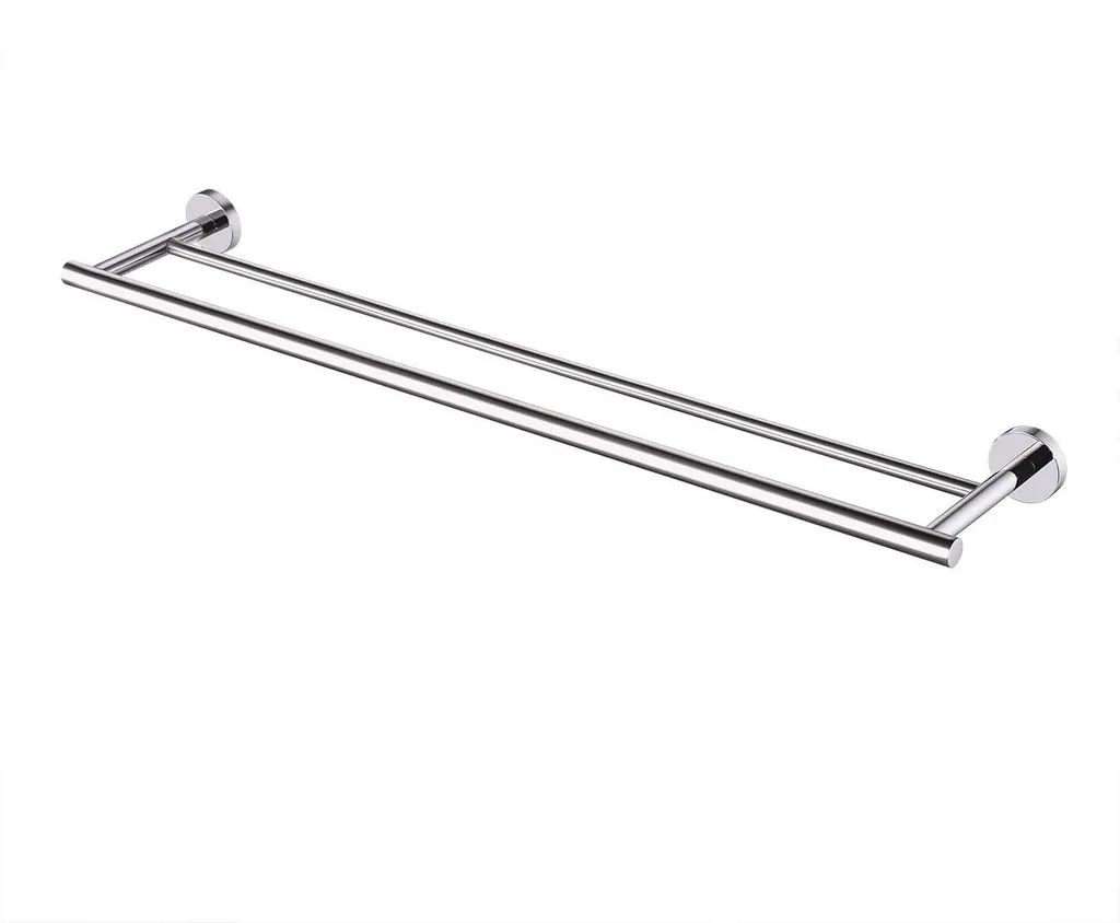 Support serviettes double barre 75 cm pour salle de bain familiale
