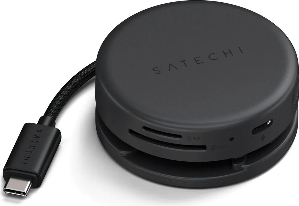 Satechi Adaptateur USB-C 7 ports avec Charge PD 100W et Lecteur de Carte
