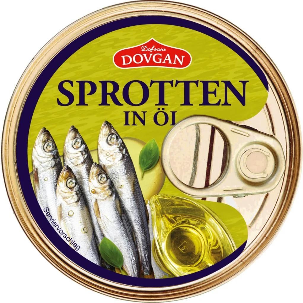 DOVGAN Kilka Sprotten ungebraten in Öl 240g Produktbild 