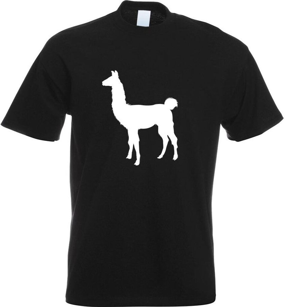 Kiwistar - T-Shirt - schwarz - Lama Alpaca Kamel Motiv Bedruckt Funshirt Design Print - mit Motiv Bedruckt - Funshirt Design - Sport - Freizeit - H...