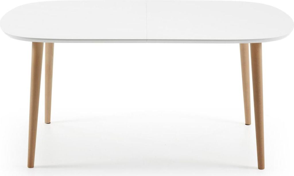 Tisch Oqui ovaler ausziehbar weiß 160 (260) x 100 cm