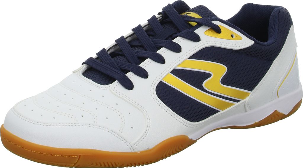 Sneakers Herren-Sportschuh-Hallenschuh-Indoorschuh Weiß-Blau, Farbe:weiß, EU Größe:46