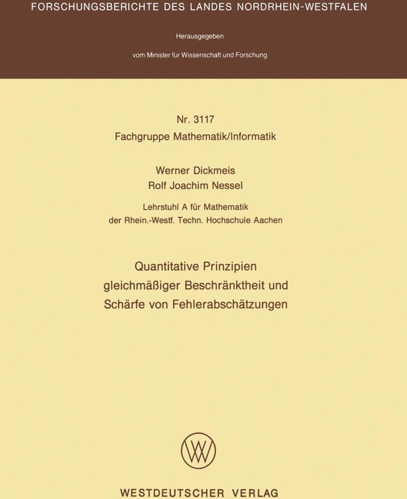 Quantitative Prinzipien gleichmäßiger Beschränktheit und Schärfe von Fehlerabschätzungen