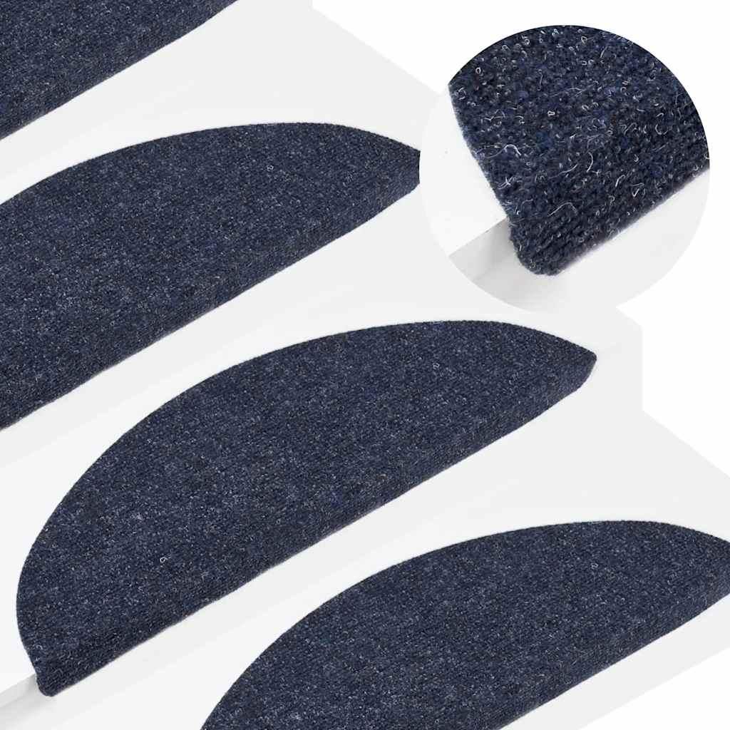 vidaXL Stufenmatten Selbstklebend 30 Stk. Blau 56x17x3 cm