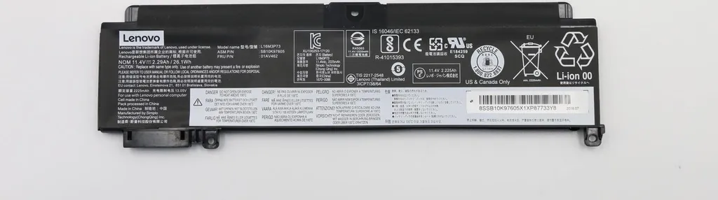 Batterie interne pour PC Lenovo 3C 26Wh Li-Ion haute qualité