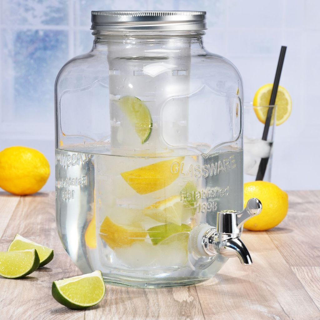 Getränkespender Glas Zapfhahn 4L Produktbild 