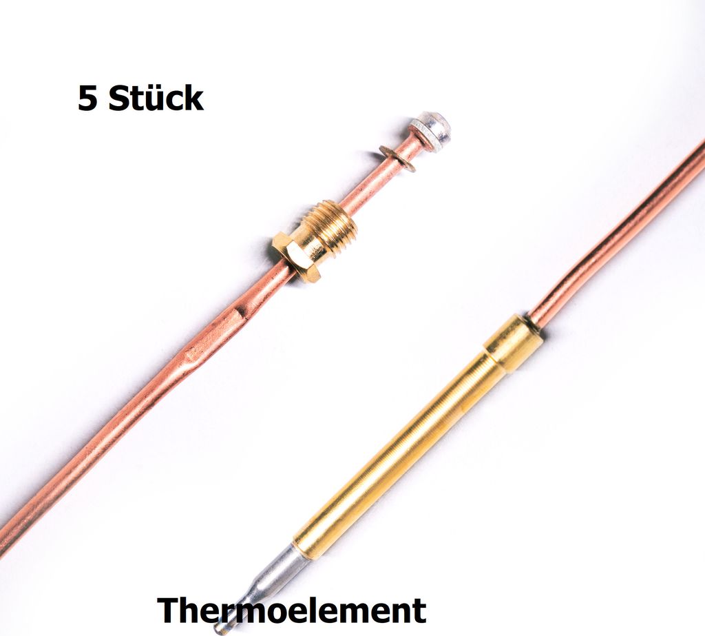 Kopie von 5 x Thermoelement Potis Universal Thermofühler Gasgrill Dönergrill 32cm Steckverbindung #1