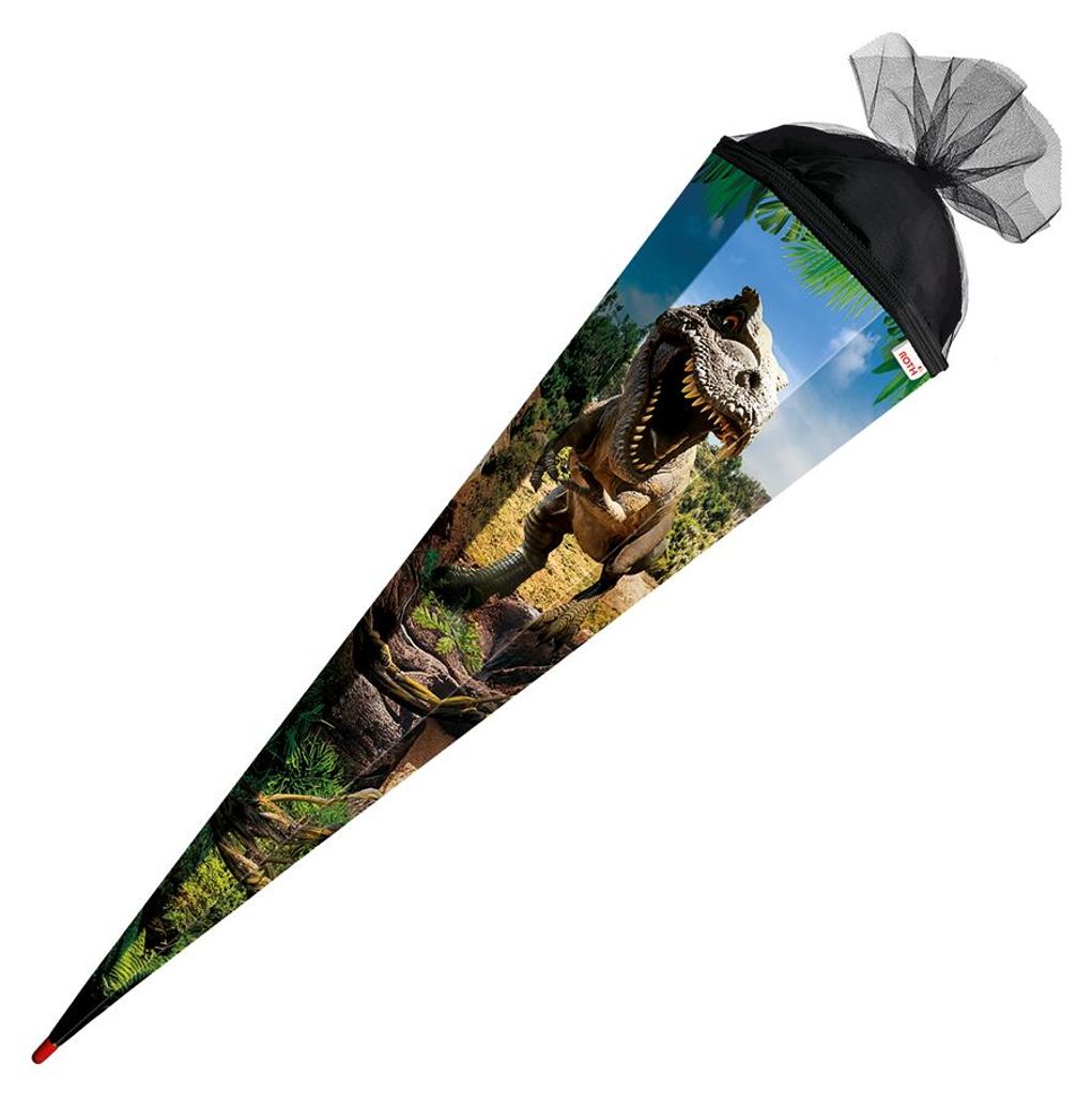 Roth Schultüte Tyrannosaurus eckig Schutzspitze Tüllverschluss 85cm