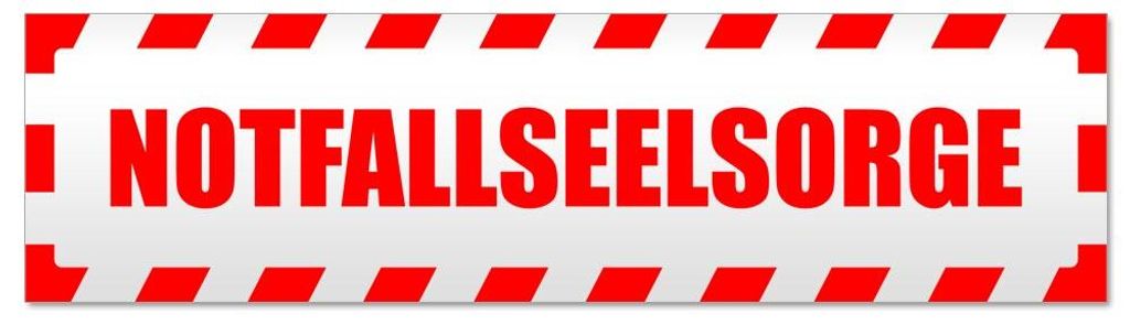 Kiwistar - Autoaufkleber - Rot - 30 x 8 cm - Notfallseelsorge gestreift - Hinweis Aufkleber Sticker für Auto, Kfz, Fahrrad, PKW, LKW