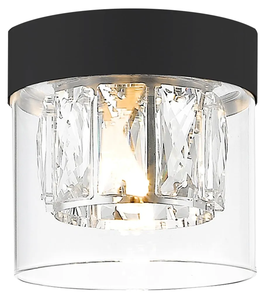 Plafonnier Design Moderne en Verre et Métal Noir GEM Zuma Line