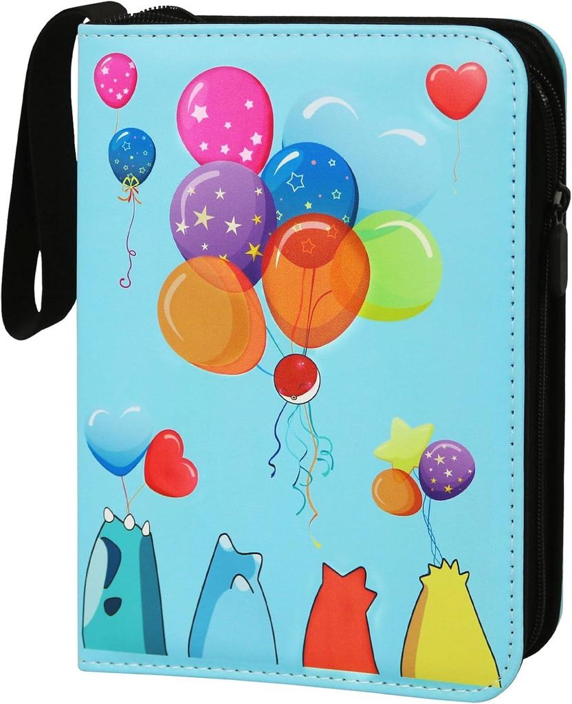 Sammelalbum für Pokemon Sammelalbum Karten 50 Seiten. 400 karten Kartenbuch Pack Cartoon Karikatur Geschenke für Kinder Baue