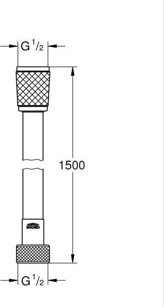 GROHE Vitalioflex Trend, Duschschlauch 1,50m, 287412432