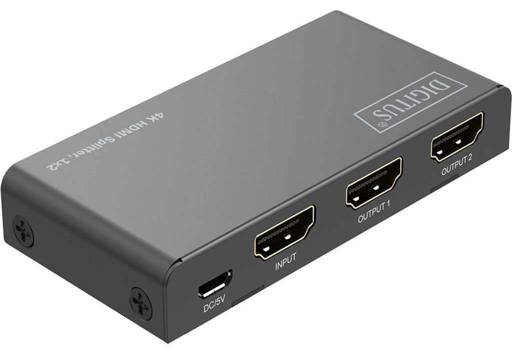 Digitus DS-55336, HDMI, 2x HDMI, 3840 x 2160 px, Šedá, Kov, Obrázek produktu 