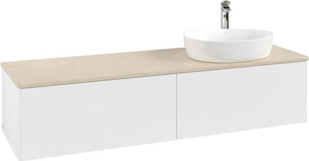 V&B Waschtischunterschrank ohne Frontstruktur -Beleuchtung Antao 160x50cm, HL, WBP botti., wh. m Lac