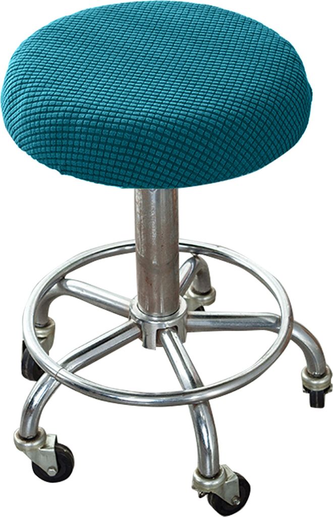 Barhocker Rollhocker Drehhocker Rund Stuhlüberzug, Produktbild 