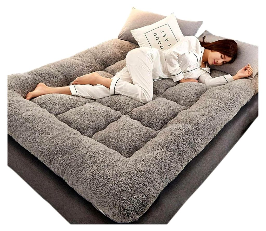 Extra dicke japanische Futon-Matratze, tragbare Isomatte, weiche aufrollbare Bodenmatratze, geeignet für Gästebett, Sofa und Reisekomfort