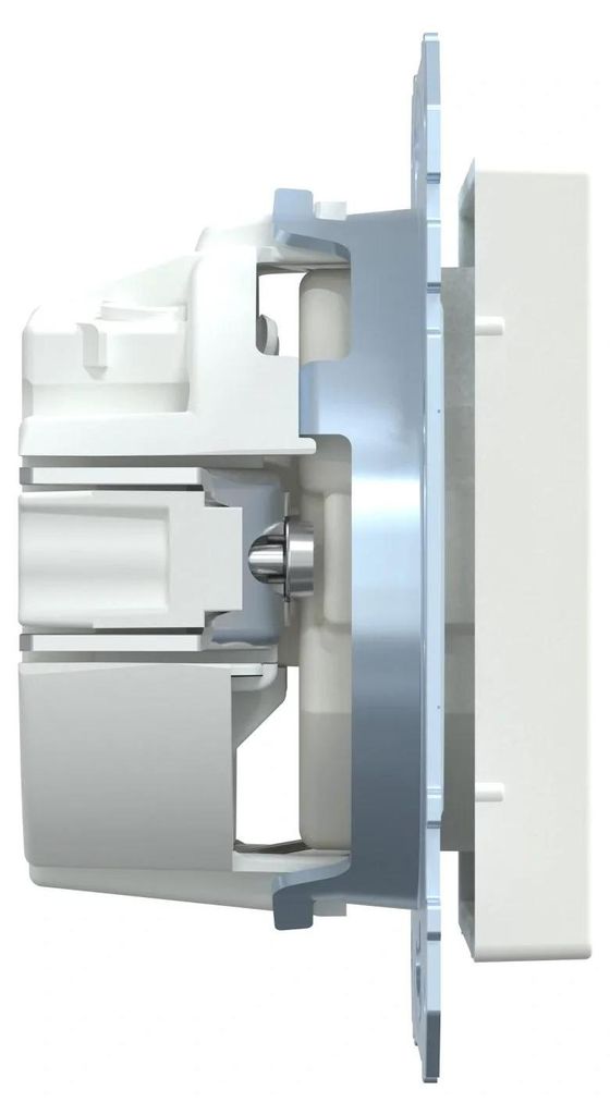 Merten SCHUKO-Steckdose, Steckklemmen, polarweiß, System M, Produktbild 