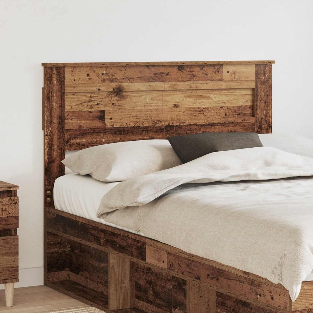 "Schlussverkauf" Bettkopfteil 1 pc - Einfache Montage - Altholz 120 cm Holzwerkstoff C11494