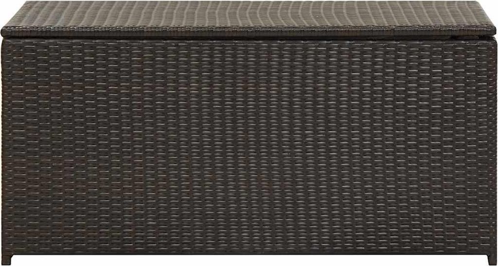 vidaXL Poly ratanový záhradný box 100x50x50 cm hnedý Obrázok produktu 