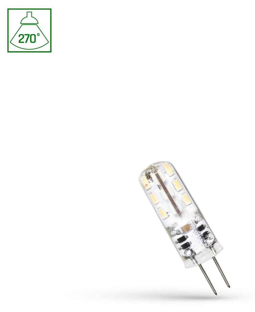 LED G4 1,5W 12V AC/DC Ciepła biel G4 G9 95 lumenów 270° Zdjęcie produktu 