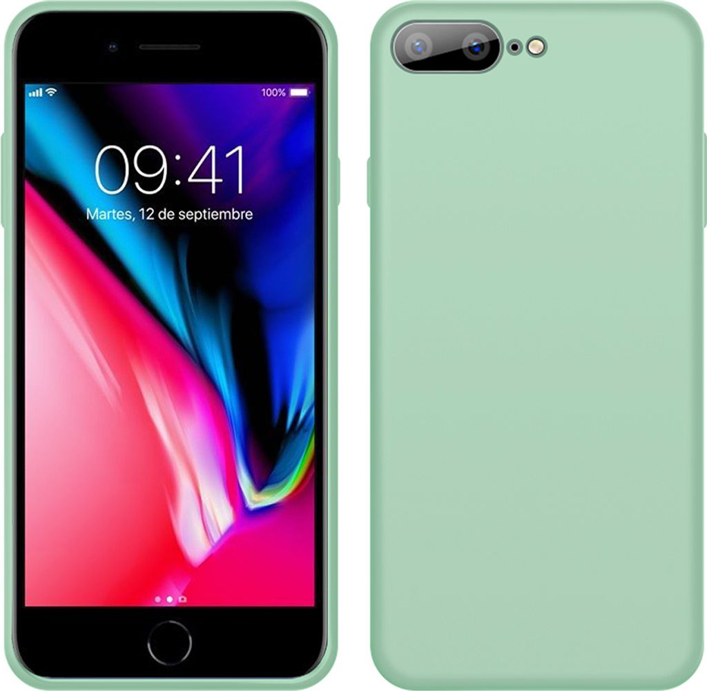 iPhone 8 Plus Hülle, LaimTop Slim Flüssig Silikon Soft Gel Gummi Stoßfest Kratzfest Schutzhülle für iPhone 7 Plus / 8 Plus Grün