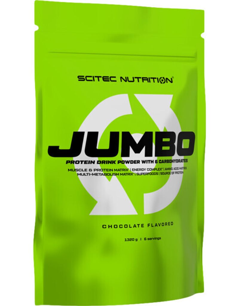Scitec Nutrition Jumbo 1320 g chocolate / Weight Gainer / Hochkalorischer Gainer mit Kreatin und Aminosäuren