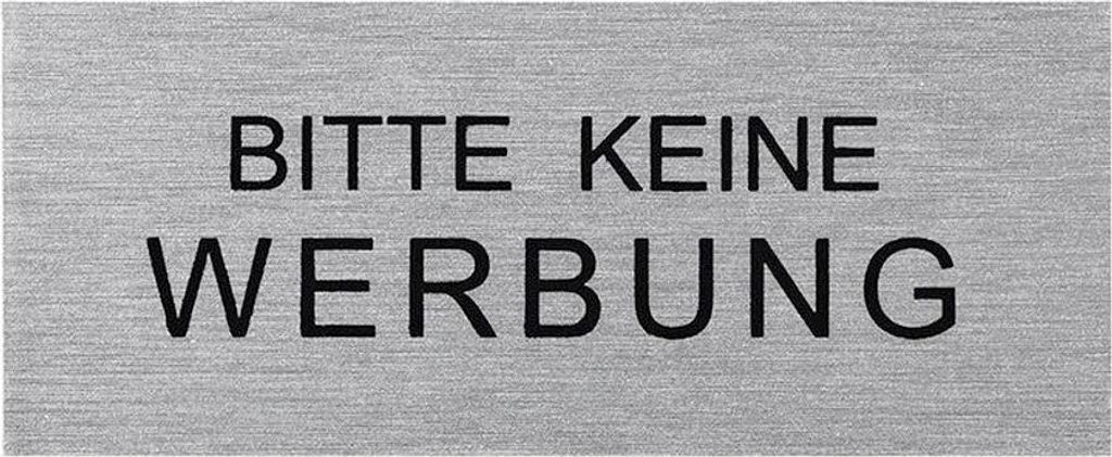 Türschilder in verschieden Größen + Bilder + Sprüche Türschild selbstklebend Firmenschild Bitte keine Werbung 60x25mm BWE