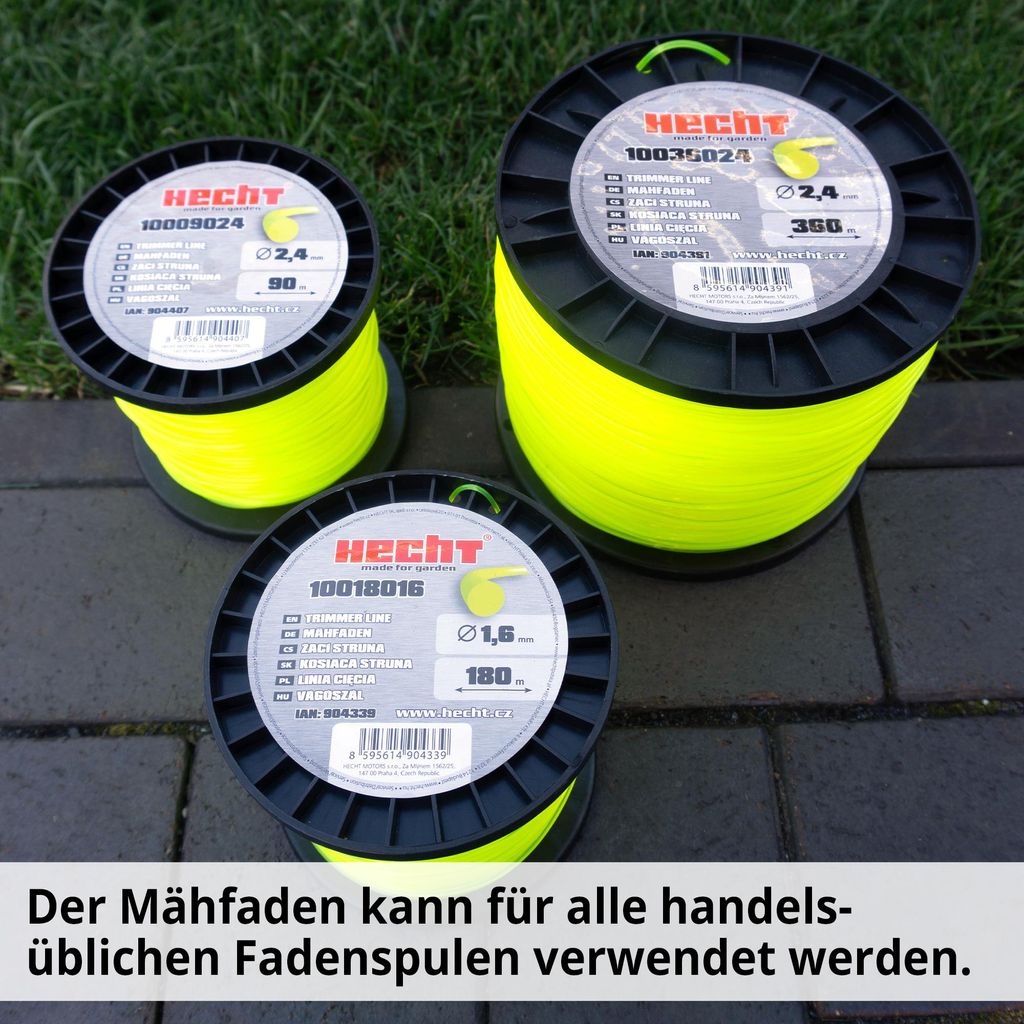 Ersatzfaden HECHT 10009024 | Trimmerfaden 2,4 mm x 90 m | Produktbild 