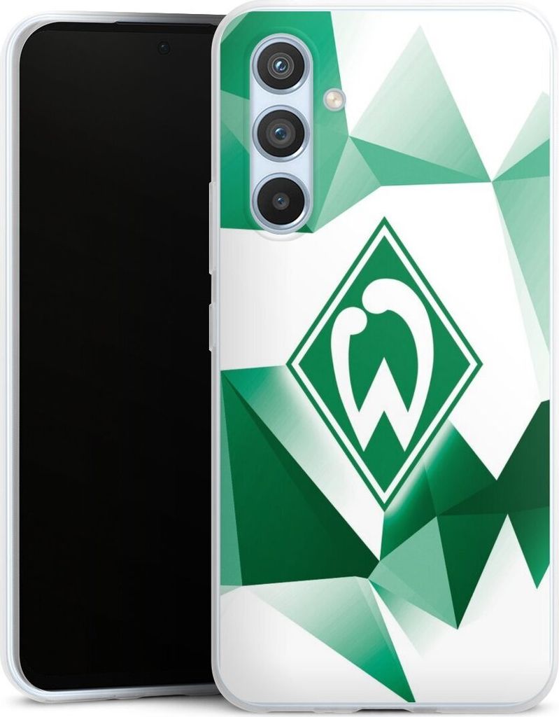 DeinDesign Slim Hülle für Samsung Galaxy A54 5G Silikon Case Ultra Dünn Handyhülle Offizielles Lizenzprodukt SV Werder Bremen Tarnmuster