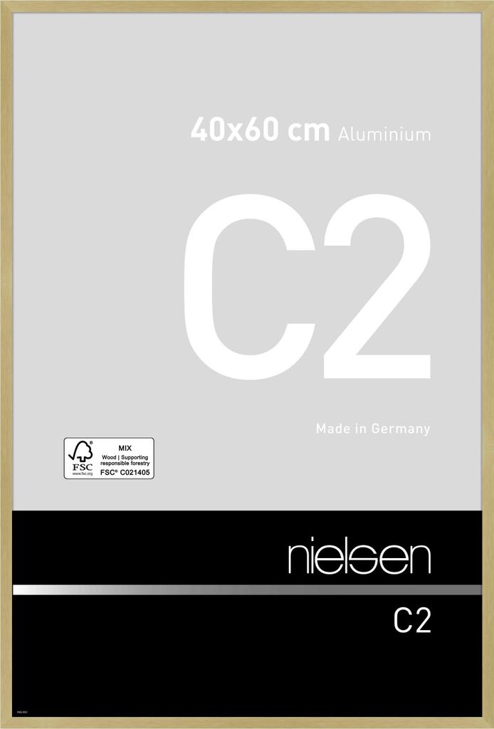 A product image of a picture frame with branding and specifications.