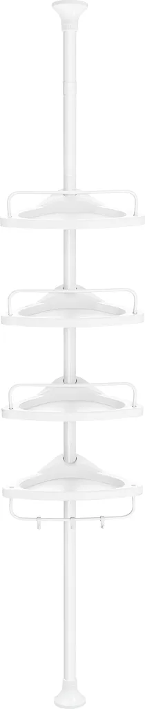Rangement Douche sans Trou : Étagère Télescopique d'Angle 4 Bacs