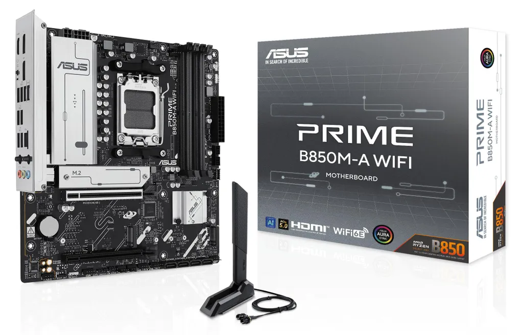 Carte Mère Wi-Fi 6E ASUS PRIME B850M-A avec Bluetooth et LAN 2.5G AM5