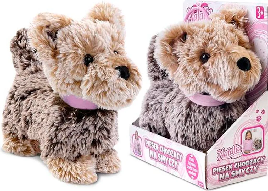 Mascotte Interactive Natalia Brown Marron : Marche et Aboie en Laisse