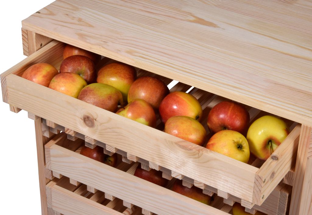 Vorratsregal aus Holz mit herausziehbaren Schubladen Produktbild 6