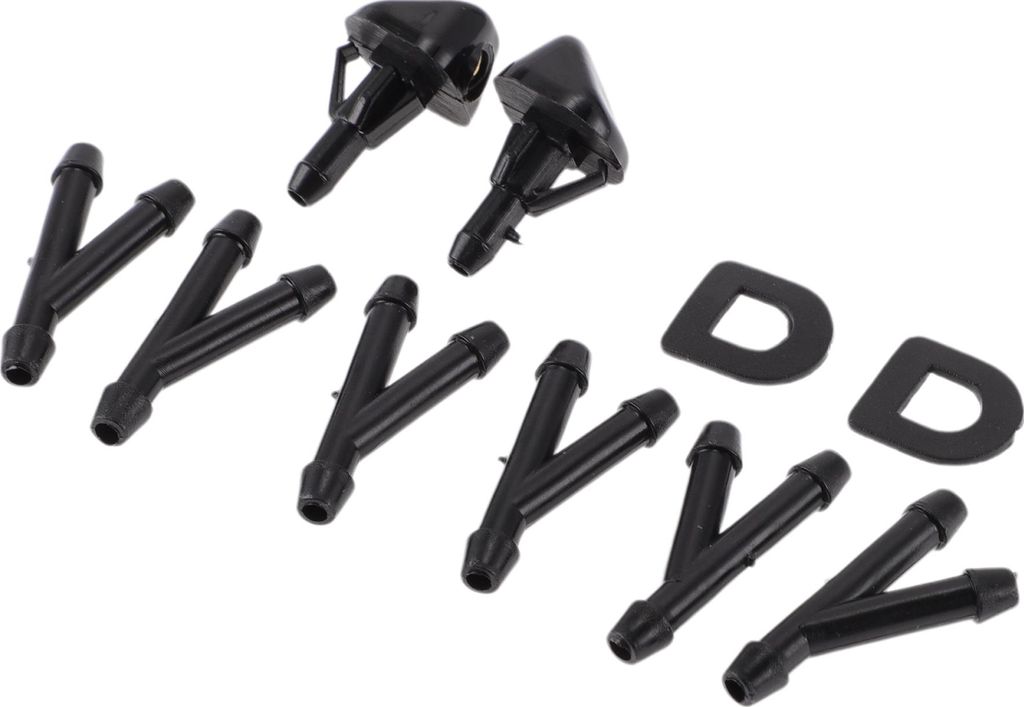 Windschutzscheibenwaschdüse für Toyota 4Runner 1987-1995 Vorne mit 6 Stück Y-Schlauchverbinder Auto 8538135040 Schwarz Kunststoff 1 Set